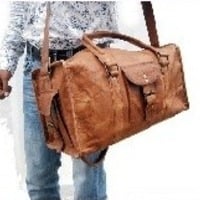 18" leather Duffle bag Gym bag Travel bag Luggage bag Overnite Bag Holdall bag Pure leather Weekend bags duffel bags - Durable and Sturdy - Thumbnail 4