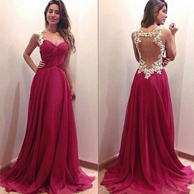 Ruching chiffon a-line see-through back sweep train long prom dresses,evening dresses