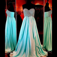 red prom dresses,Red  A-line Sweetheart Chiffon With Rhinestone 2016 Prom Dresses Evening Dresses 1271 - Thumbnail 2