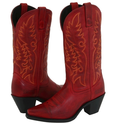 USA LAREDO MADISON ELEGANT STITCHED DESIGN RED COW BOY BOOTS