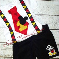 Boys Mickey Mouse Birthday Outfit,  1st - 2nd or 3rd Birthday - Thumbnail 1