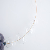 Flower Glass Bead Collar Necklace NL1079 - Thumbnail 4