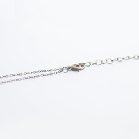 Square Onyx Beads Glass Necklace NL1077 - Thumbnail 4