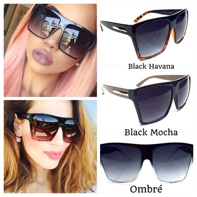 Flat Top Oversized Sunglasses-TDE