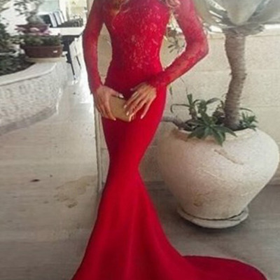 Coral prom dresses,red trumpet/mermaid off-the-shoulder floor-length chiffon prom dresses evening dresses 8690