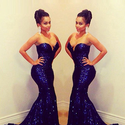 Junior prom dresses,royal blue trumpet/mermaid sweetheart rhinestone prom dresses evening dresses 1211