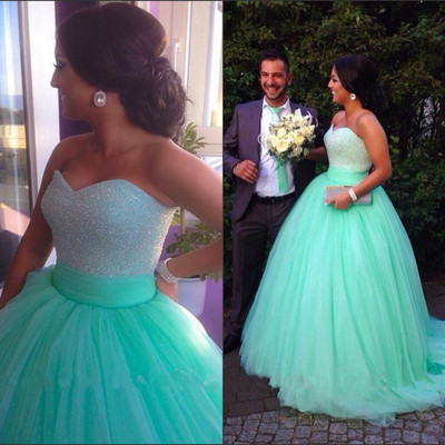 Strapless empire waist evening dress ,prom dress