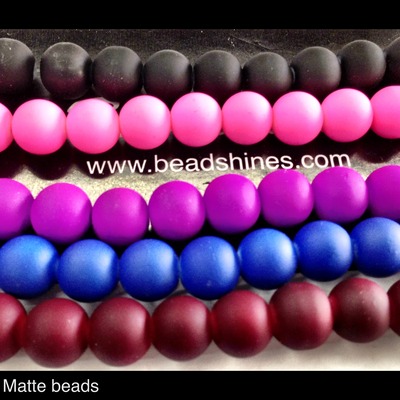 10mm matted beads (16" strand)