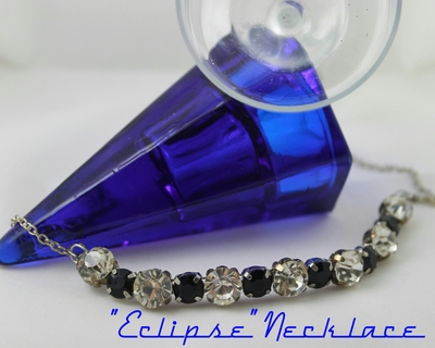 "Eclipse" Black & Diamond Necklace