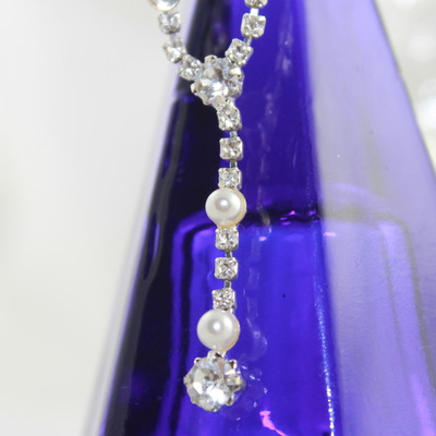 "audrey & marilyn" pearls & bling necklace