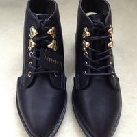 (New with tags) Black Cut Out Booties - Thumbnail 1