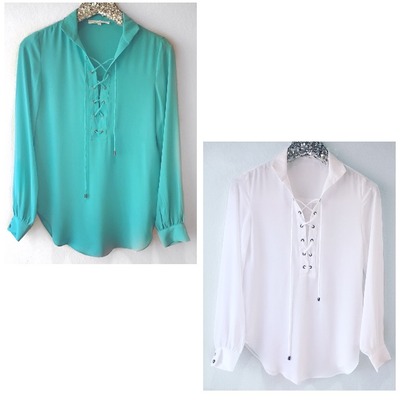 Lace-up blouse