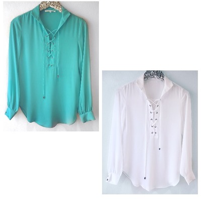 Lace-Up Blouse