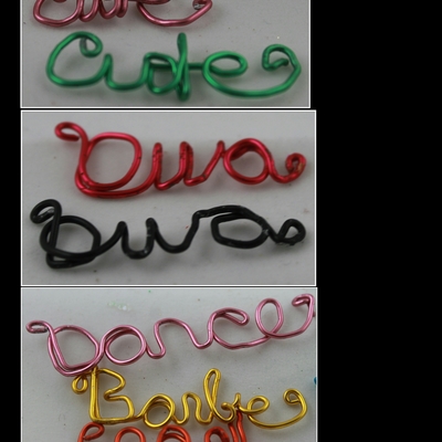 "wire words" keychain  - Thumbnail 3