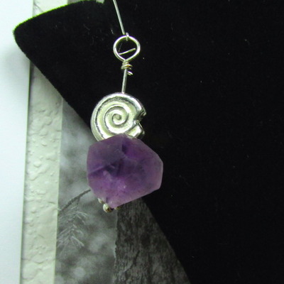 Amethyst swirl earrings