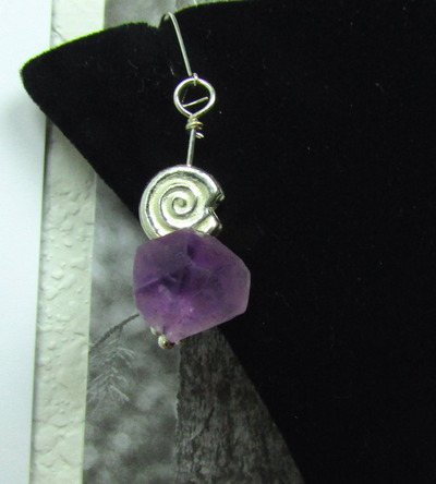 Amethyst swirl earrings