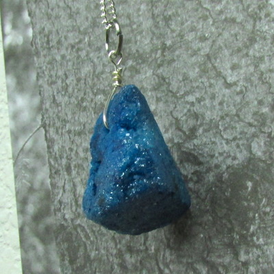 Blue geode necklace