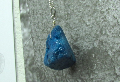 Blue geode necklace