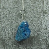 Blue geode necklace - Thumbnail 1