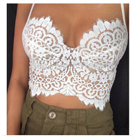 Sexy lace sleeveless camisole shirts   6406 - Thumbnail 2