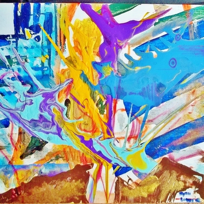 Dance until the fables find you, a painting