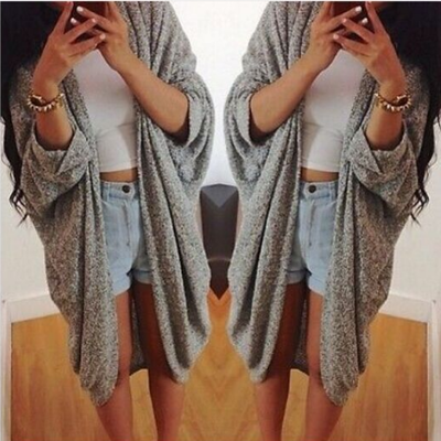 Fashion long-sleeved cardigan jacket   82507
