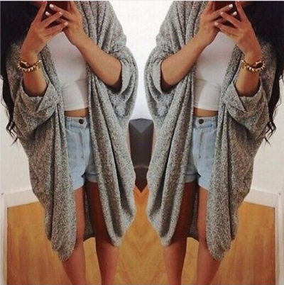 Fashion long-sleeved cardigan jacket   82507