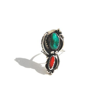 Vintage coral & turquoise