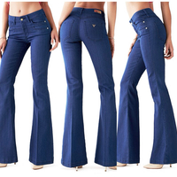 Guess Mid-Rise Tailored Flare Silicone Rinse - 25 - Thumbnail 4