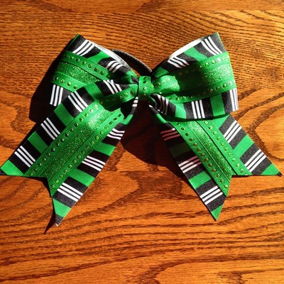 Green and black- stripes, glitter, and iridescent dots - Thumbnail 3