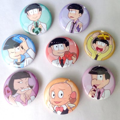 Osomatsu-san white day buttons