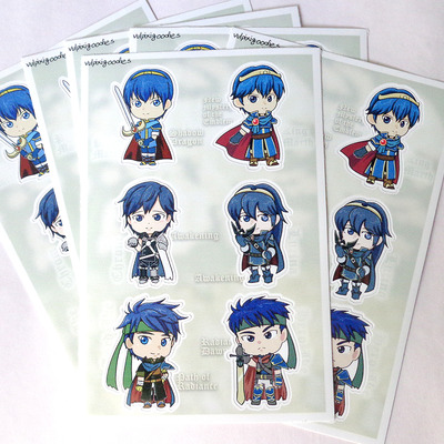 Fire emblem blue lords sticker sheet