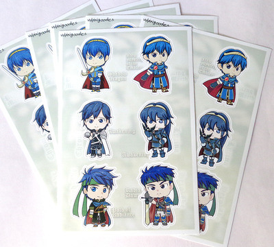 Fire Emblem Blue Lords sticker sheet