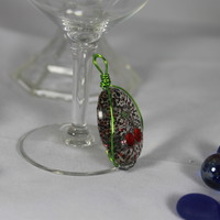 "Oval" Charm; Cherry Jubilee  - Thumbnail 2
