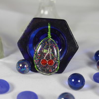 "Oval" Charm; Cherry Jubilee  - Thumbnail 3