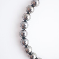 Metal Glass Bead Necklace NL1062 - Thumbnail 2