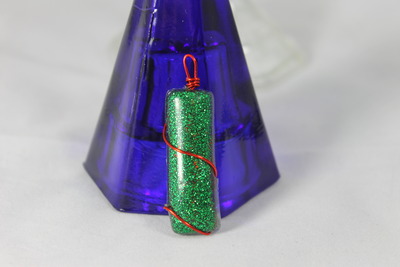 Enchanted Column Wrapped Red Ribbon Charm 