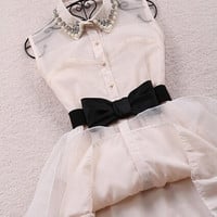 Fashion Bow Belt Dress - Thumbnail 1