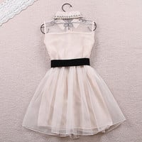 Fashion Bow Belt Dress - Thumbnail 3