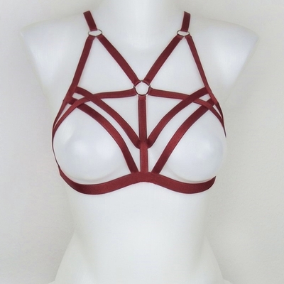 Deep red loli harness