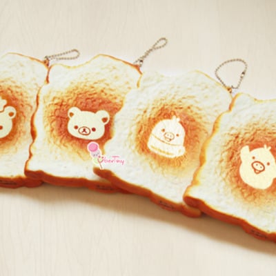 Rilakkuma jumbo bitten toast squishies (scented)