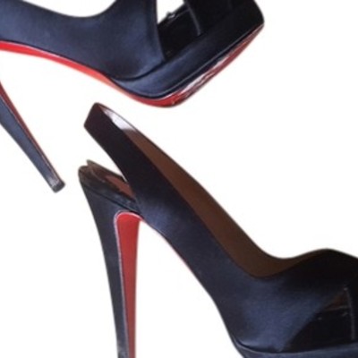 Christian louboutin black platforms
