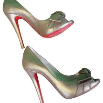Christian louboutin formal bronze pumps