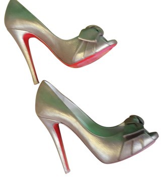 Christian louboutin formal bronze pumps