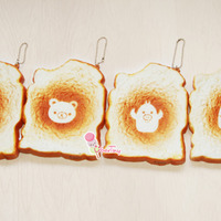 Rilakkuma Jumbo Bitten Toast Squishies (Scented) - Thumbnail 1