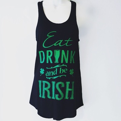 Eat drink and be irish tanks (black)