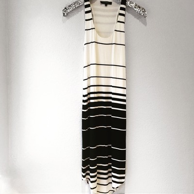 Black & White Striped Racerback Dress