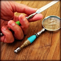 Chunky Kraft Salvaged Paper Beads, 10pcs - Thumbnail 4