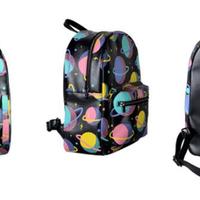 Free Shipping New Harajuku Planet Galaxy Pattern Backpack Bags - Thumbnail 2
