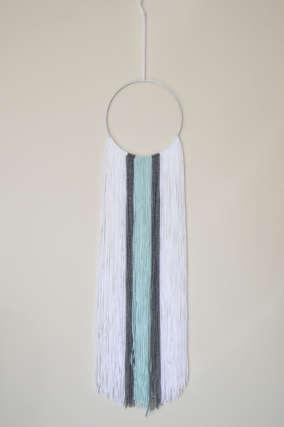 White, Gray, and Blue Green Wall Hanging